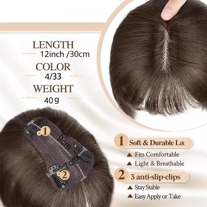 Women's Air Bangs Hair Piece for Concealing White Hair and Adding Volume