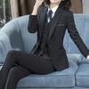 Elegant Black Women's Slim Fit Business Suit for Professional Settings