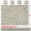 2D Planar  Single-piece Stone Texture Party Banner - Country-style Stone Wall Background  Birthday Party Decoration