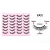 Cross-border European and American Style Flared Lashes, 14 Pairs of Thick, Curled, Naturally Three-dimensional One-piece Lashes