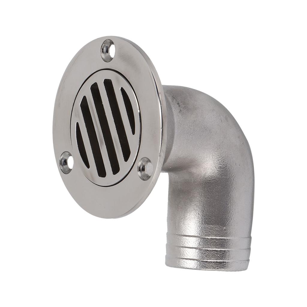 90 Degree Deck Drain Scupper 1.5in OD 316 Stainless Steel Plumbing Fittings for Marine Boat Yacht