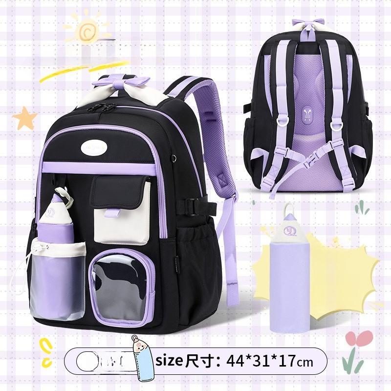 Zaini per Bambini Scuola Primaria Classi 3-6 Ragazza Rosa Studente Scuola Media Borse Scolastiche Impermeabili Zaino con Manico Festival delle Farfalle con Astuccio