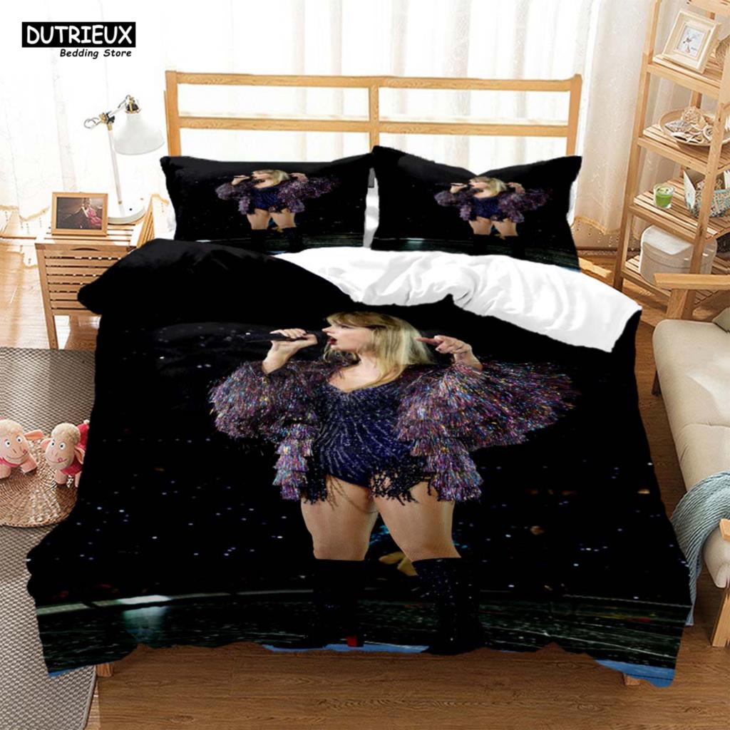 

Comforter Top Stream Singer Taylor Fashionable Printed Bedding Comforter Bedding Sets Costomizable Bedding Set King Size Bedding Set Comforter (quilt)-EU Single(135*200cm)3pcs