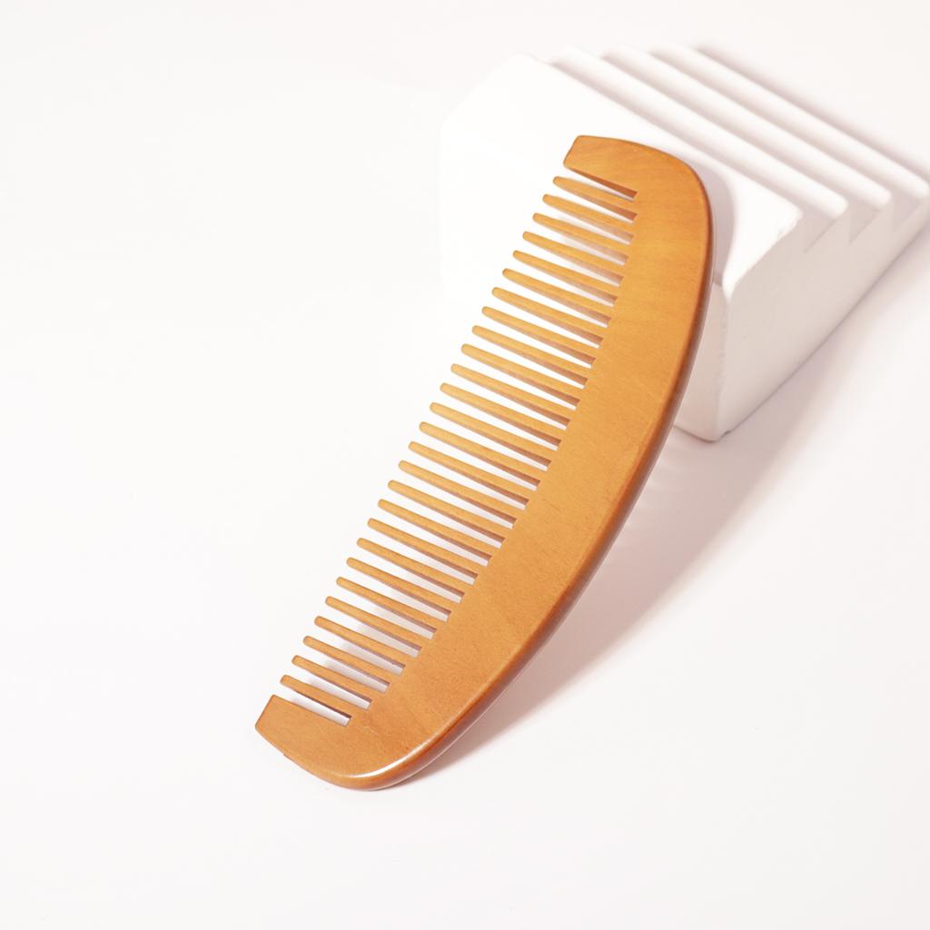 Portable half moon shaped wooden massage comb,suitable for thick curly hair,wave dry and wet hair For Hair Accessories