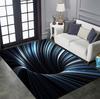 Bedroom Optical Illusion Carpet Anti Slip Carpet with Colored Vortex Area Carpet Living Room Gaming Room Home Decoration