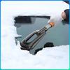 3-in-1 Car Snow Scraper Anti-Slip Extendable Ice Scraper Front Windshield Ice Scraping Defrost Broom for Car Windshield Window