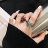 Dark Tetragonal Star Open Ring Butterfly Index Finger Ring Niche Design Temperament Cold Wind Ring Woman