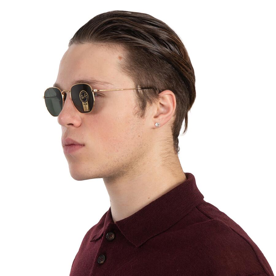 Ray Ban HexaGonal Flat Lenses Green Classic G 15 Unisex sunGlasses Rb3548n 001 51