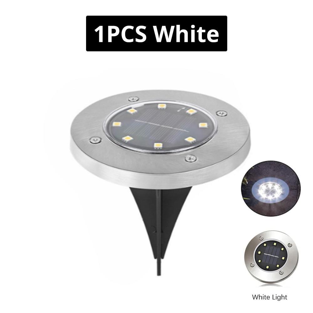 Solar Powered LED Underground Lights Outdoor Waterproof Circular Embedded Garden Lawn Lights Courtyard Lighting Street Lights