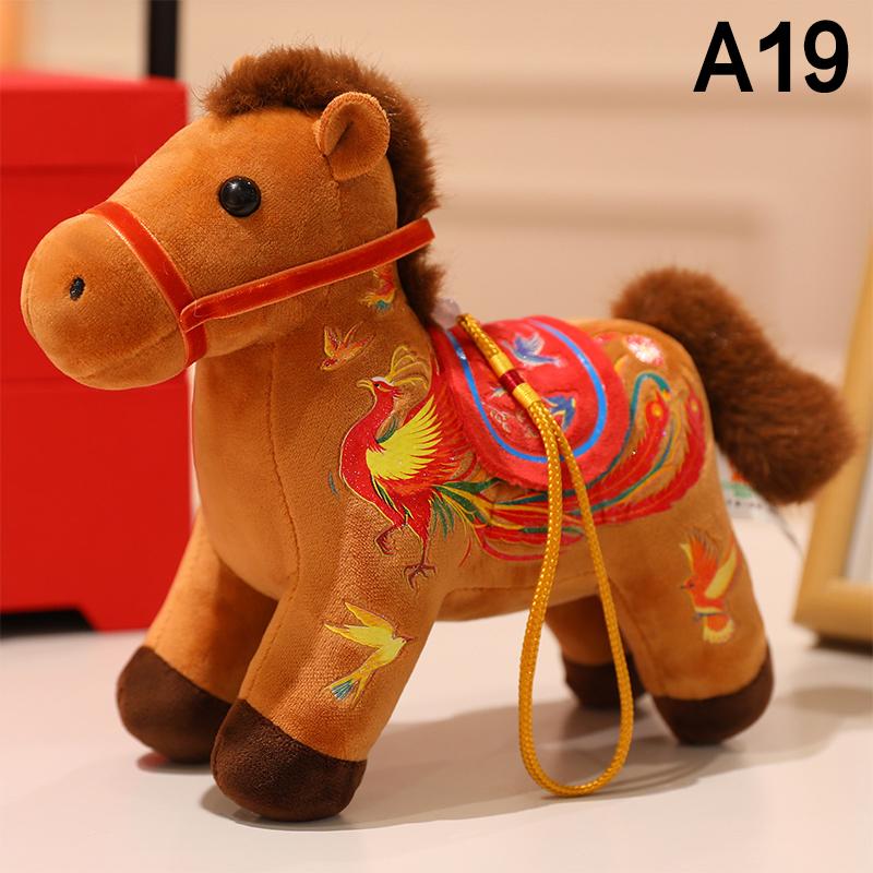 Horse Key Chain Mini Horse Pendant Keychain Plush Toy Horse Gift Set For Good Luck Home Decor Cute Chinese Zodiac Ornament