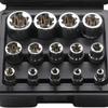 1 Set Female E Torx Socket Set With Case 1/4, 3/8 1/2 In. Drive E4-E24 External Torque Star Socket Kit 14Pcs