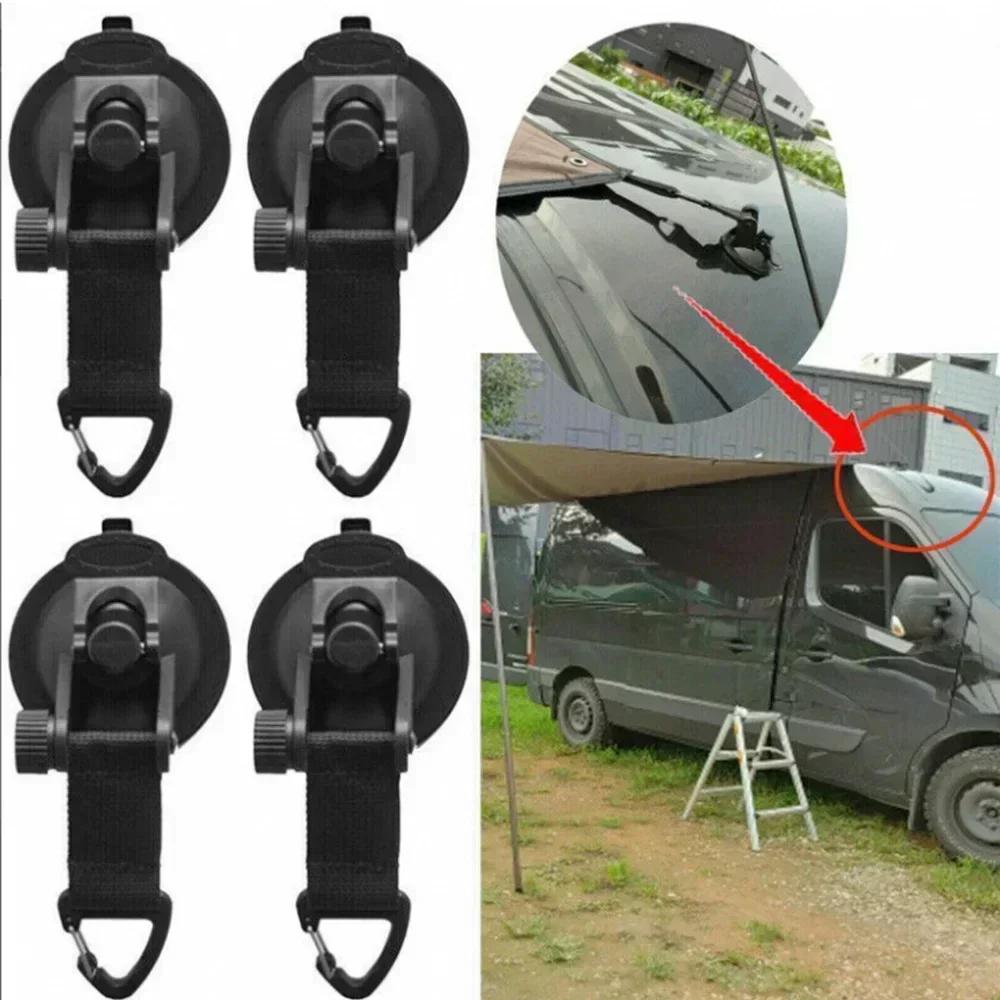 1/4PCS Vacuum Suction Cup Heavy Load Waterproof Reusable Heavy Duty Suction Cup Anchor Tie Down Hooks Strong for Car Side Awning