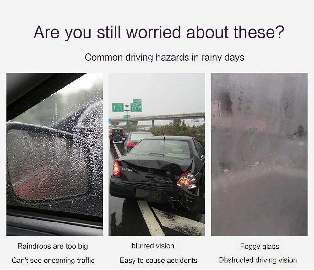 2/5 Pcs Car Side Rearview Mirror Waterproof Anti-Fog Film Side Window Glass Film ProtectExterior Parts Car Glass Accessories