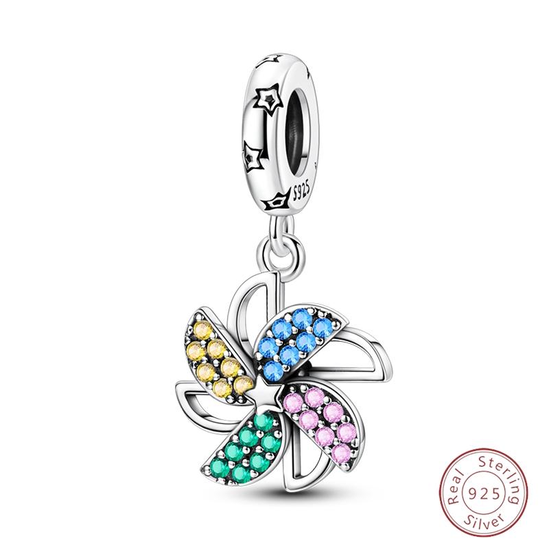 Sweety Copper Cake Poodle Crown Flowers Lover Luminous Charms Beads Fit 3Mm Bracelets Diy Fine Jewelry Making