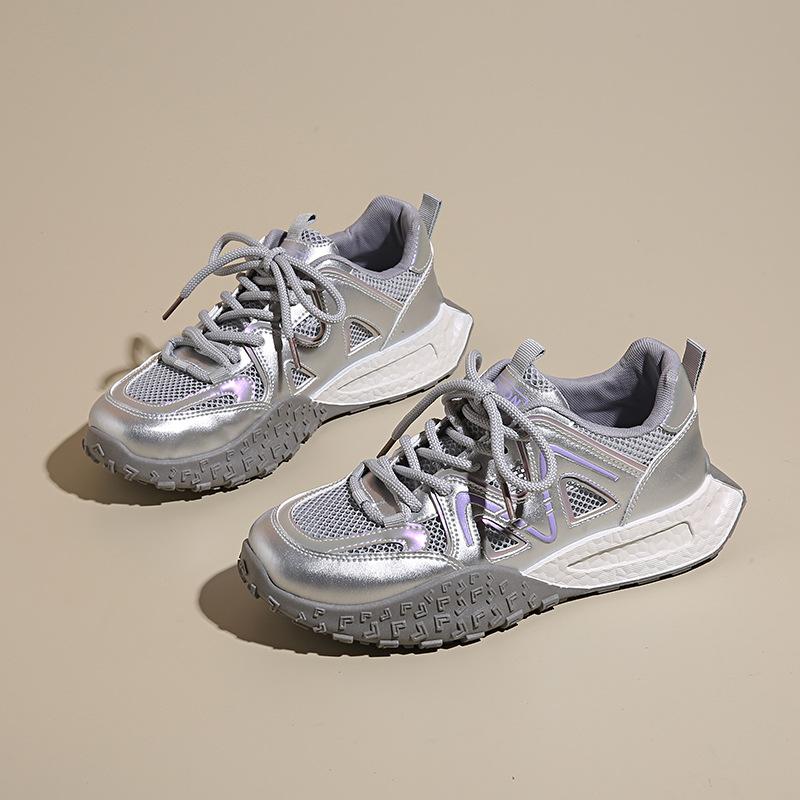 

Internet celebrity dad women s shoes women is trendy new small white shoes student casual sports shoes women F 40 серебряный