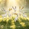 Little Deer Micro Landscape Ornament: Luxurious Elk Figurine for Moss Pots, Car Dashboard, or Cake Table Decoration