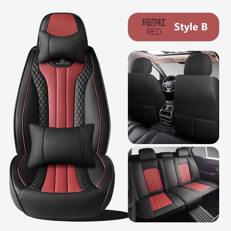 Premium Leather Car Seat Cover Four Season Universal Seat Cushion Auto Suv Truck Van All-inclusive Protector  Accessories