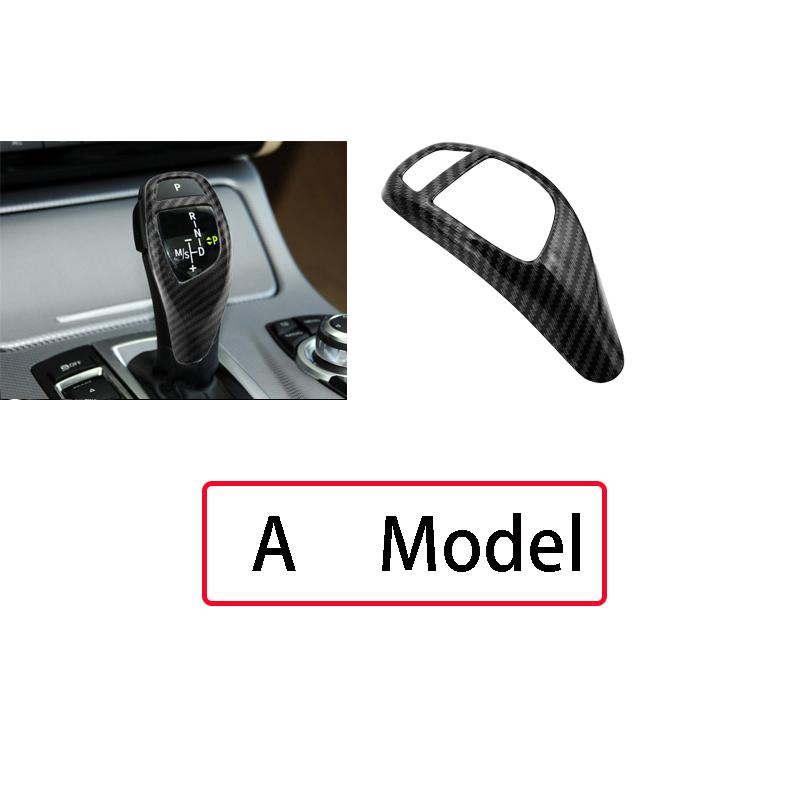 Pokrywa gałki zmiany biegów do samochodu tapicerka styl z włókna węglowego naklejka na BMW F20 F30 F31 F34 X5 F15 X6 F16 X3 F25 X4