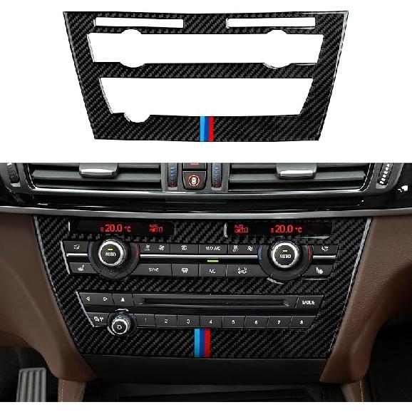 

Автомобильный CD-панель, украшение на приборную панель, наклейки из углеродного волокна, наклейки, подходят для Bmw X5 F15 X5M F85 X6 F16 X6M F86 2014 2015 2016 2017 2018 2019 Cd Panel