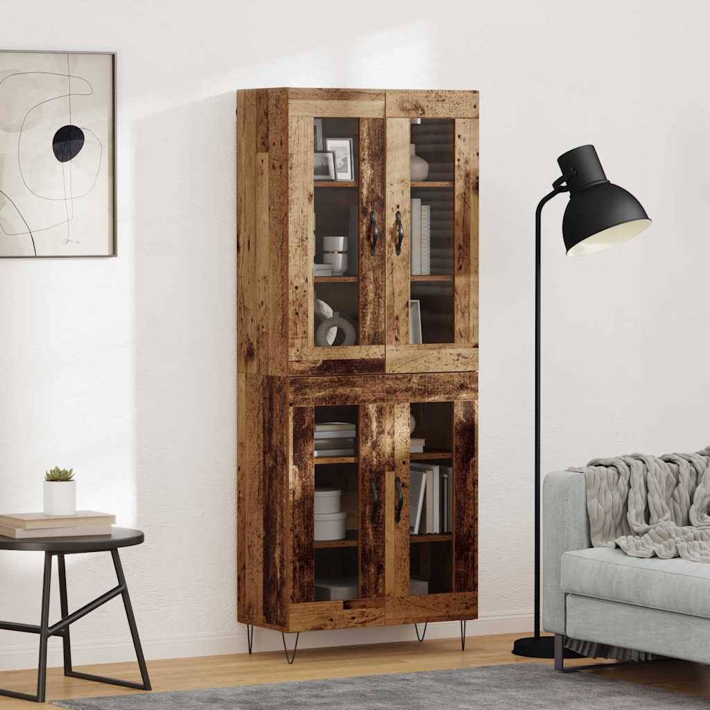 Highboard Reclaimed Wood 69.5 x 34 x 180 cm Particle Board