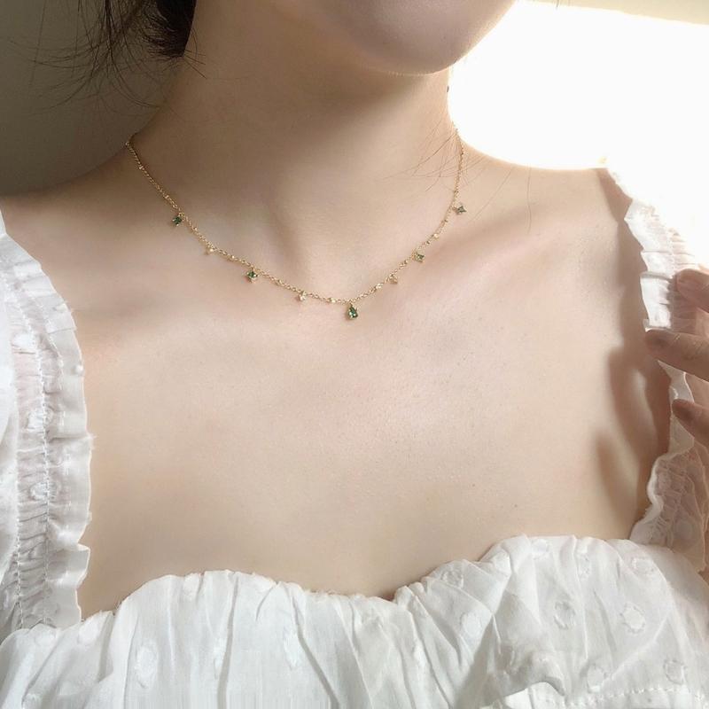 Delicate Clavicle Necklace Beautiful Chain Necklace Copper Texture Perfect for Evening Parties and Special Occasions