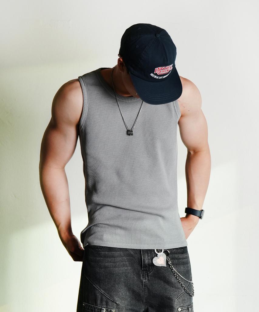 Deomail [2Pack] Heavy Cotton Ribbed Sleeveless_5 Colors