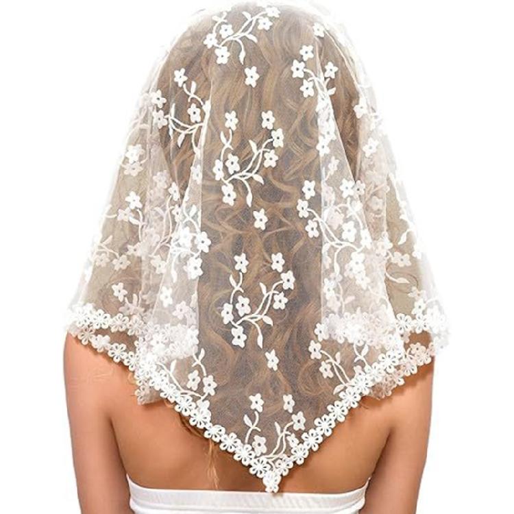 Breathable Tulle Flower Scarf Comfortable Triangular Bandana for Women Girl Daily Styling Headwear All Matching Accessory