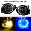 2 x LED-Nebelscheinwerfer mit Angel Eye Tagfahrlicht 9006 Auto Nebel Fahrlicht für Volkswagen VW Golf Jetta 6 Tiguan 5N Touran Beetle EOS Caddy