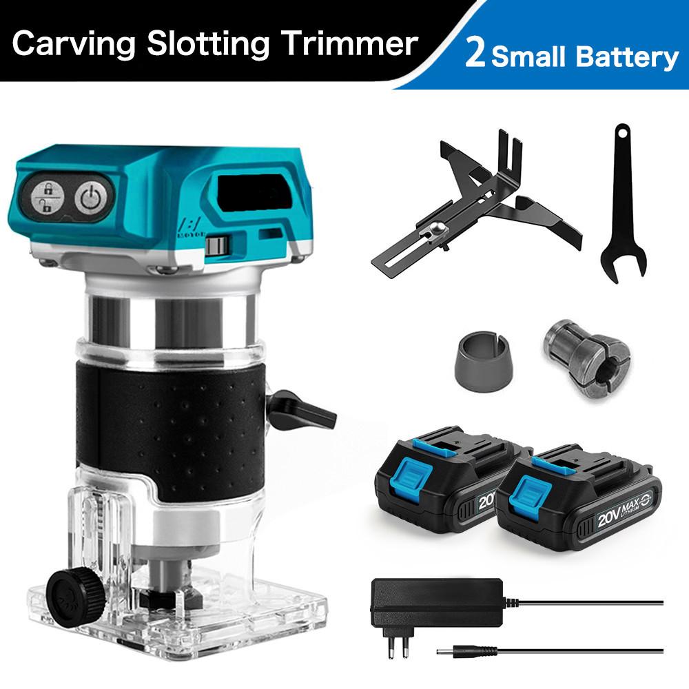3300rpm Trimmer Electric Portabil fără Perii, Router Portabil fără Fir pentru Lemn, Mașină de Frezat, Gravat, Canelat pentru Prelucrarea Lemnului