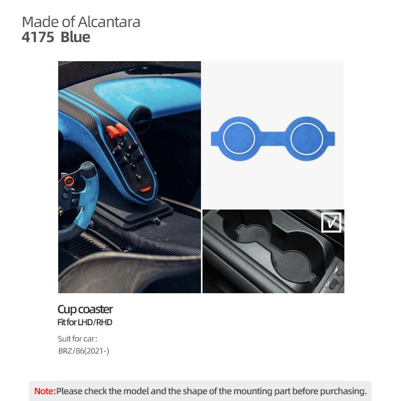 Betterhumz For Subaru BRZ/Toyota GR86 - Made of Alcantara Auto Water Storage Box Cup Holder Trim Car Interior Accessories