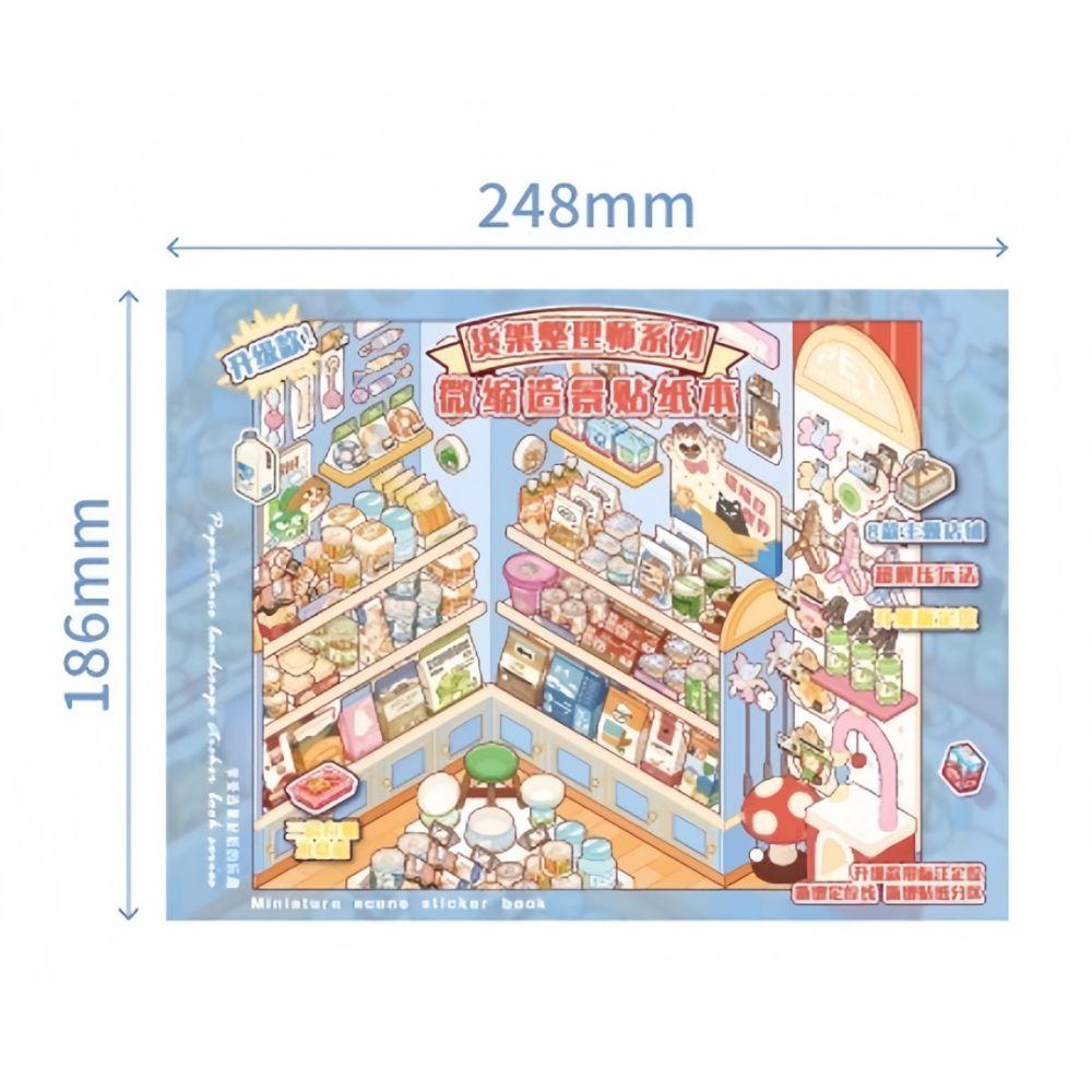 Shop Scene Scenery Stickers Large Size Supermarkets Sticker Book  Birthday Gifts