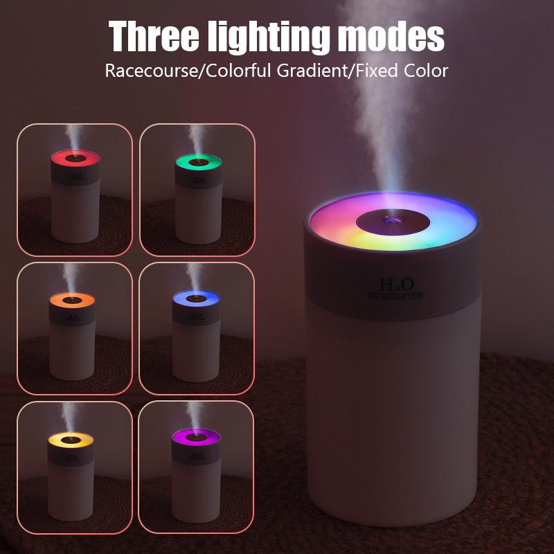 260ML Světelný zvlhčovač vzduchu Domácí Stolní Malý Sprej pro doplnění vody USB Barevné noční světlo Aroma olej do auta Zvlhčovače