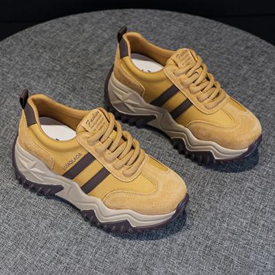 Genuine Leather Platform Shoes Versatile Casual Thick Soled Women's Shoes Luxury Designer Shoes for Women Platform Sneakers
