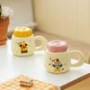 Cartoon Ceramic Cup High Value Water Cup Creative Mug with Ceramic Lid Student Girl Gift Cup Drinking Water Cup
