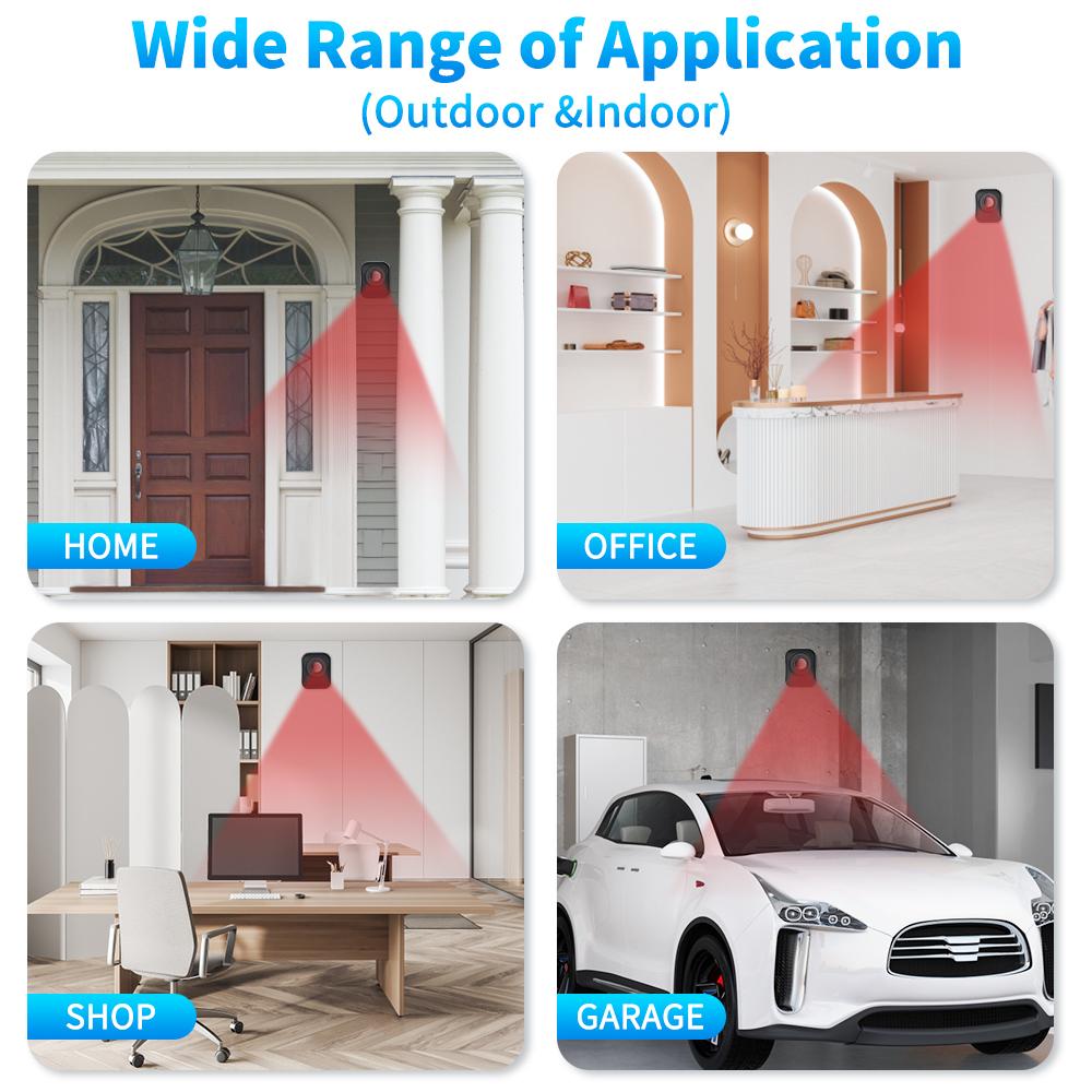 Wireless Driveway Alarm 800M Long Range PIR Motion Sensor Detector Indoor Garage Welcome Burglar Alarm Secure System