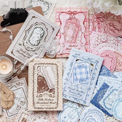 Sugar Poem Retro White Kraft Paper Sticker Pack - 40 Sheets for Journaling and Gift Wrapping