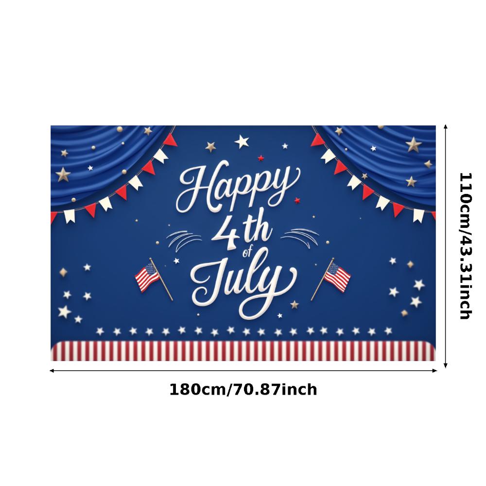 Flag Design American Flag Decor Star Patterns Independence Day Banner Vibrant Colors Decorative Bunting Party Banner