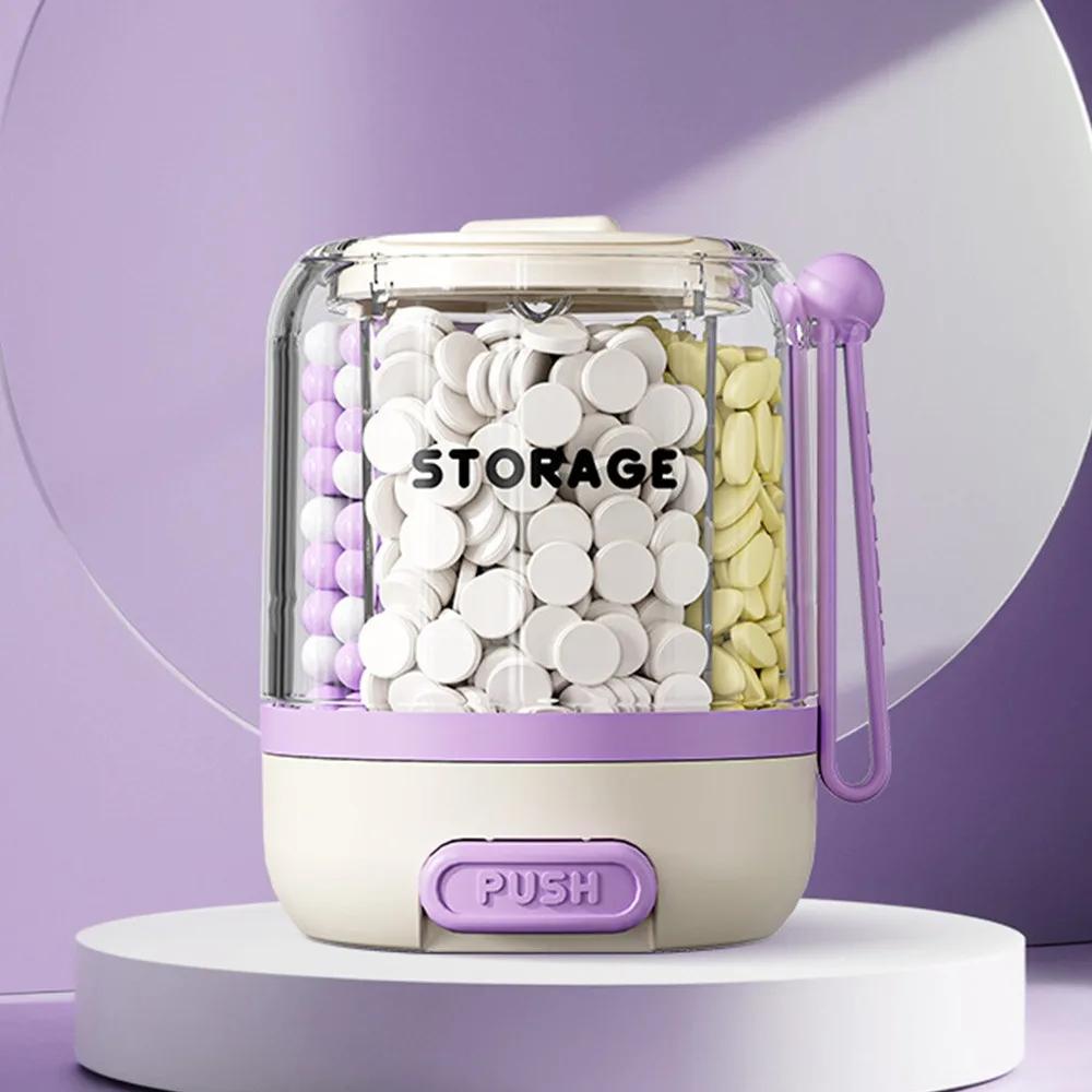 New Portable High Quality Durable Round Shape Pill Box Easy To Carry Multi-Compartment Pill Case Portable Drug Dispenser