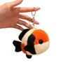 Cartoon Plush Fish Keychain Soft Key Ring Cute Fish Doll Keychain  Backpack Key Decor