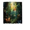 Butterfly Trees, Flowers And Plants, Digital Printing, Shower Curtain, Bathroom Four-Piece Set With Hooks