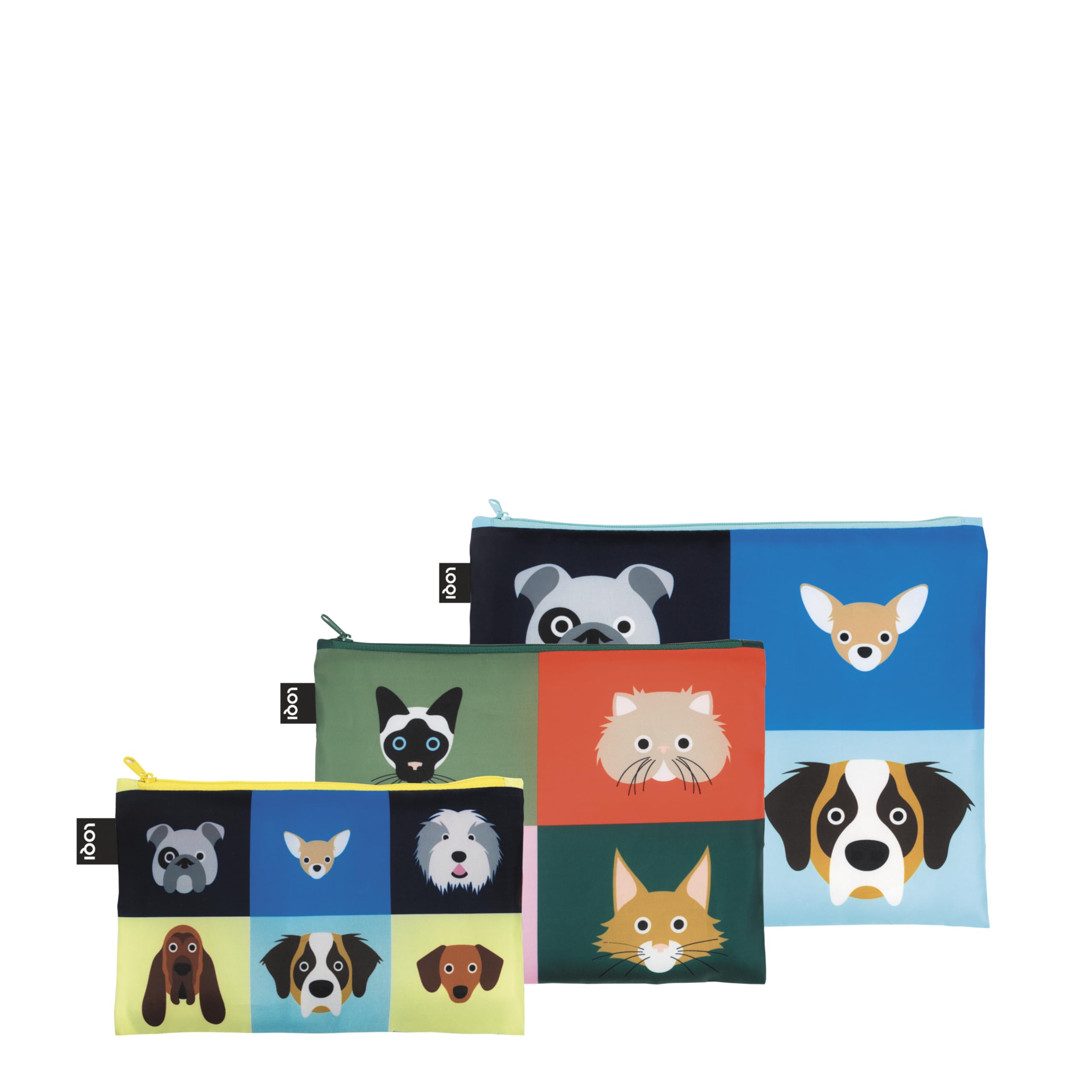 

LOQI Zip Pouch (3 sizesset) Stephen Cheetham ZP.SC.CR Dogs & Cats