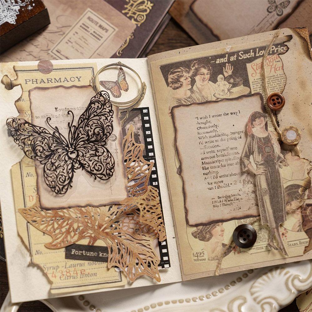 Self-adhesive Sticky Notes Vintage Burnt Series Tearable Note Pad To Do List Notepads  Student