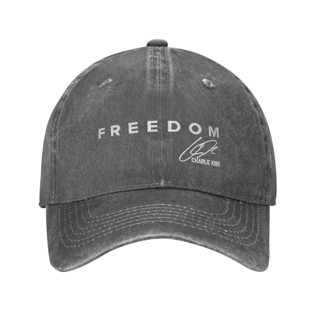 Charlie Kirk Freedom Rip  Men Women Baseball Cap Memorial Distressed Washed Hats Cap Outdoor Activities Adjustable Headwear