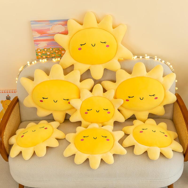 Sun Cushion Pillow Creative Sun Flower Plush Toy Children Soothing Sleeping Pillow Gift