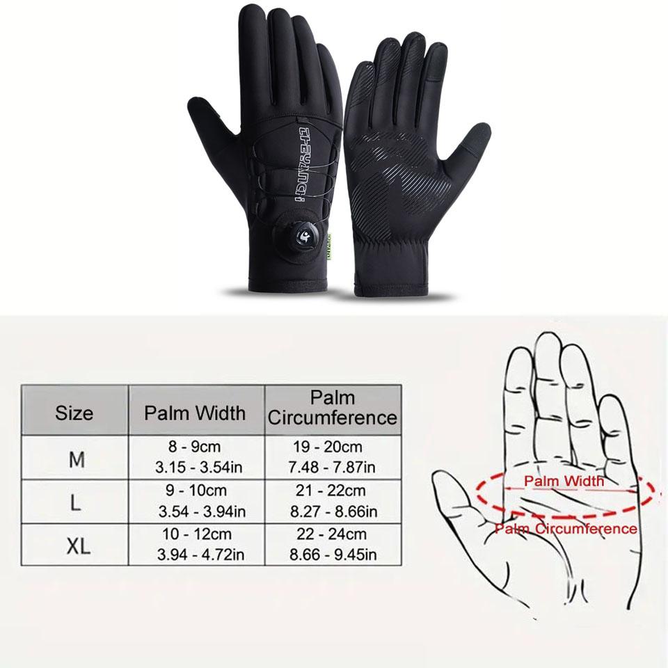 Winter Cold Resistant Warm Gloves for Men Outdoor Cycling Full Finger Gloves Windproof Touch Screen Gloves Skiing Climbing Sport
