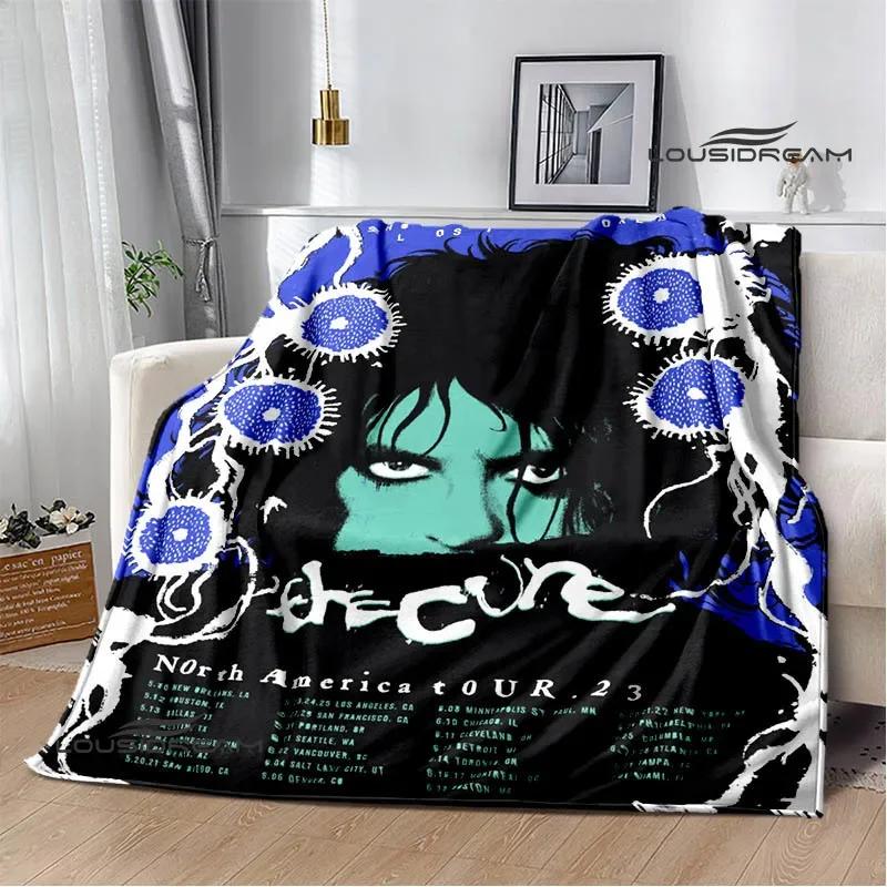 Rock band The cure Printed blankets picnic blanket Warm Flannel blankets Soft and comfortable blanket bed linings Birthday Gift