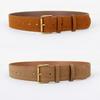 Alloy Pin Buckle Wide Waist Belt Vintage PU Leather Belt Decorative Women Waistband  For Women