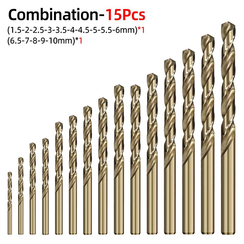 Metal Drill Cobalt Twist Drill Bit Set 1-13mm HSS M35 Stainless Steel Twist Drills The Whole Ground Metal Reamer Hole Tools