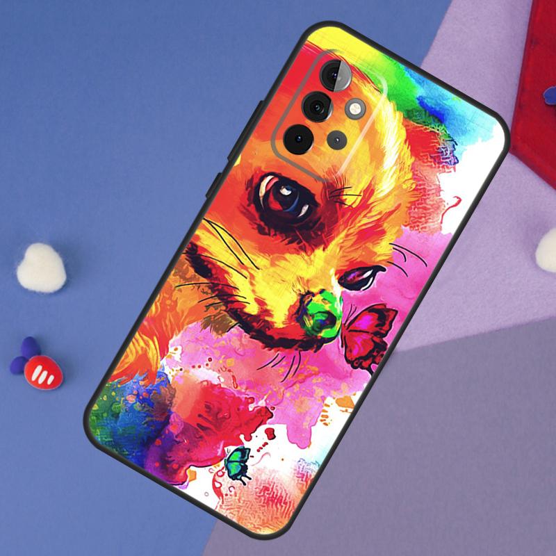 Cartoon Chihuahua Dog Case For Samsung Galaxy A14 A24 A34 A54 A12 A22 A32 A52 A13 A33 A53 A73 A51 A71 Back Cover