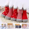5 Pairs Soft Cotton Girls Boys Socks Autumn Winter Mid-calf Socks Floor Stockings  for 0-5 Years